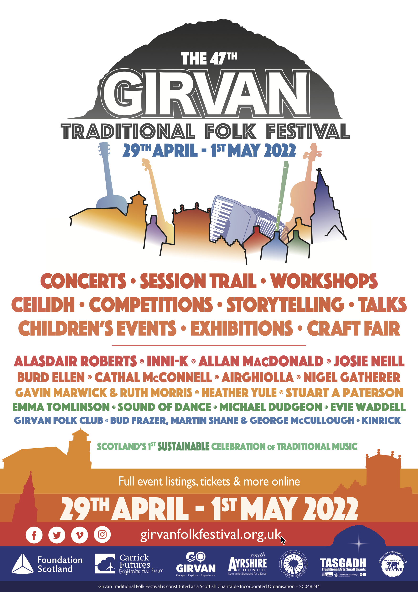 Poster for the 2022 Girvan Festival